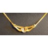 CHOKER - GELBGOLD - 18 KARAT - 3 RUBINE