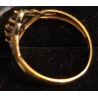 2 GOLD RING - 18 CARATS - ADORNED WITH 3 SHUTTLE SAPPHIRE 3 MM LONG - SIZE 58 - Ref 094892