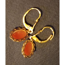 18 CARAT YELLOW GOLD EARRINGS DECORATED WITH A CAMEO - 2.30 g - ref 093373ref 093374