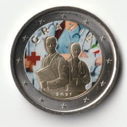 ITALIE - 2 EURO - GRAZIE - MERCI AUX PROFESSIONNELS SOIGNANTS DU COVID 19 - COULEUR