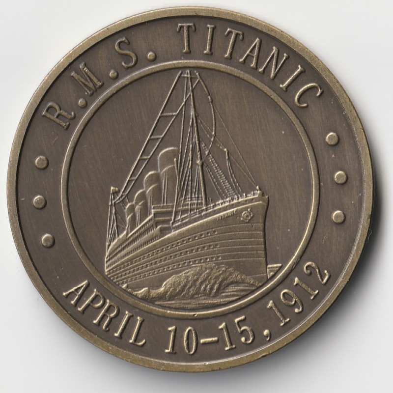 COOK ISLANDS - MEDAILLE SOUVENIR  - R.M.S. TITANIC 10-15 AVRIL 1912 - ELISABETH II