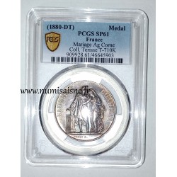 HOCHZEITSMEDAILLE - FIDÉLITÉ BONHEUR - TERISSE KOLLEKTION - T 710K - PCGS SP 61