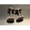 18 CARAT WHITE GOLD EARRINGS decorated with 14 BRILLANTS - 1.98 g - ref 095229