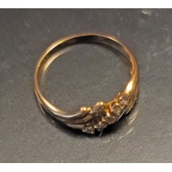 GOLDRING – 18 KARAT – VERZIERT MIT 5 ZIRKONIUMOXIDEN – GRÖSSE 54 – Ref. 094893