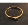 GOLD RING - 18 CARATS - ADORNED WITH A ZYRCONIUM - SIZE 57 - Ref 095475