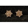 18 CARAT WHITE GOLD EARRINGS decorated with 14 BRILLANTS - 1.98 g - ref 095229