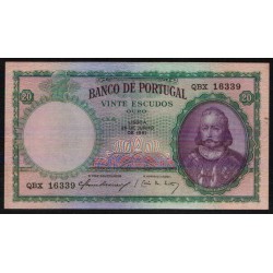 PORTUGAL - PICK 153 a - 20 ESCUDOS - 26/01/1951