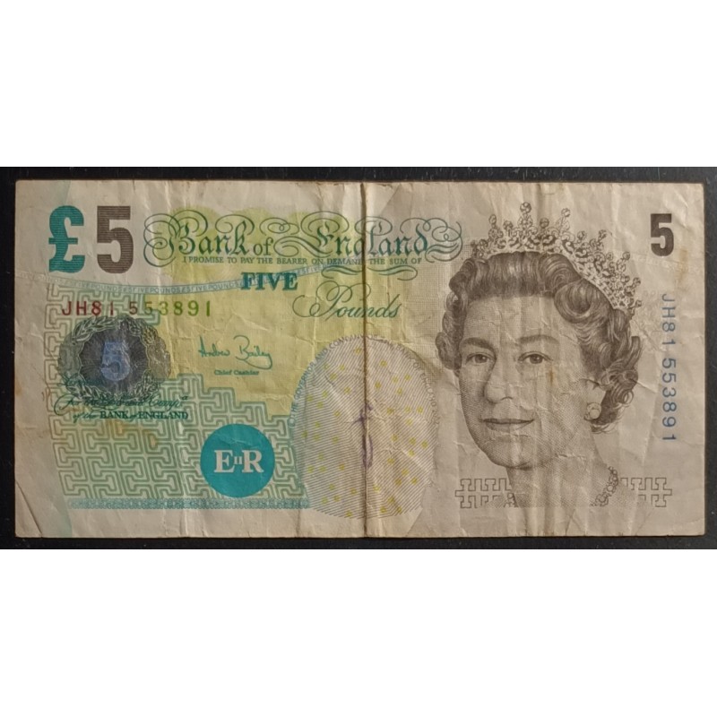 GREAT BRITAIN - PICK 391 c - 5 POUNDS - NOT DATED (2004)