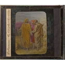 Plaque photographique - Hofmann - Les disciples d'Emmaus