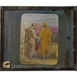 Plaque photographique - Hofmann - Les disciples d'Emmaus