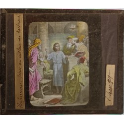 Plaque photographique - Hofmann - Jésus au milieu des docteurs