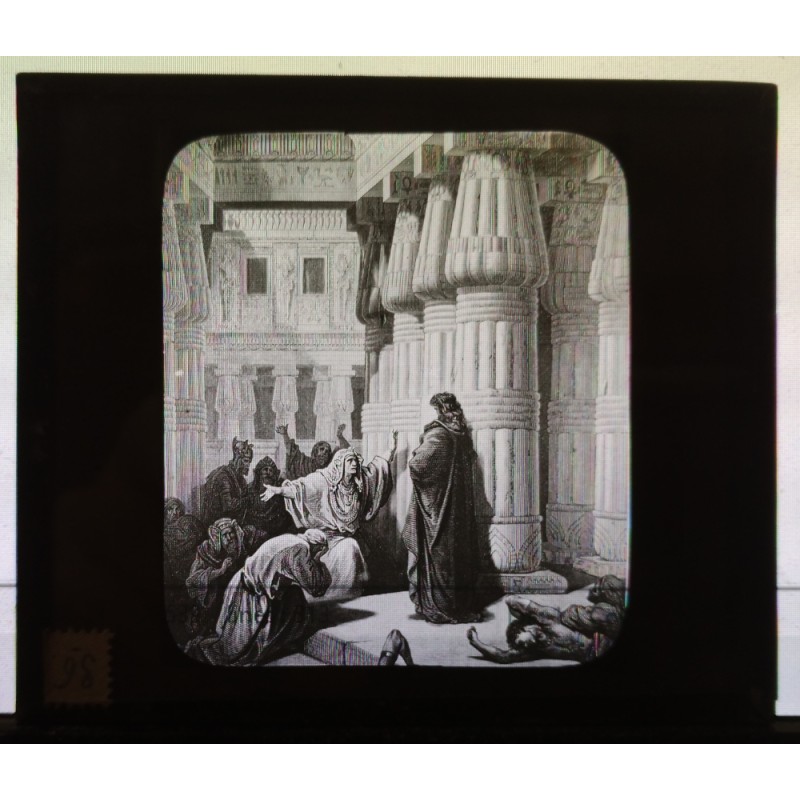 Photographic plate - Pharaoh begs Moses to take away the Hebrews