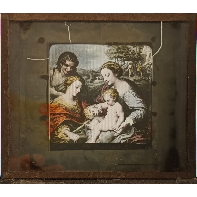 Plaque photographique - femmes et enfant