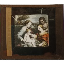 Plaque photographique - femmes et enfant