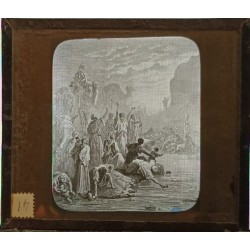 Photographic plate - Moses strikes the rock of Horeb