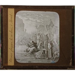 Photographic plate - Moses strikes the rock of Horeb