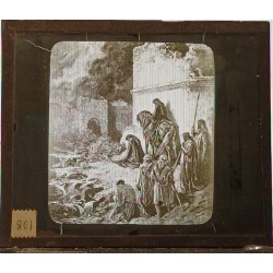 Photographic plate - Nehemias and his companions weeping on the ruins of Jerusalem