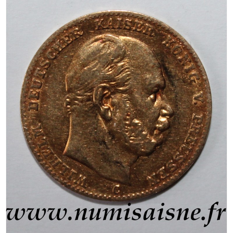 ALLEMAGNE - PRUSSE - KM 502 - 10 MARK 1873 C - Francfort - OR