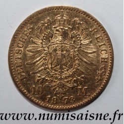 ALLEMAGNE - PRUSSE - KM 502 - 10 MARK 1873 C - Francfort - OR