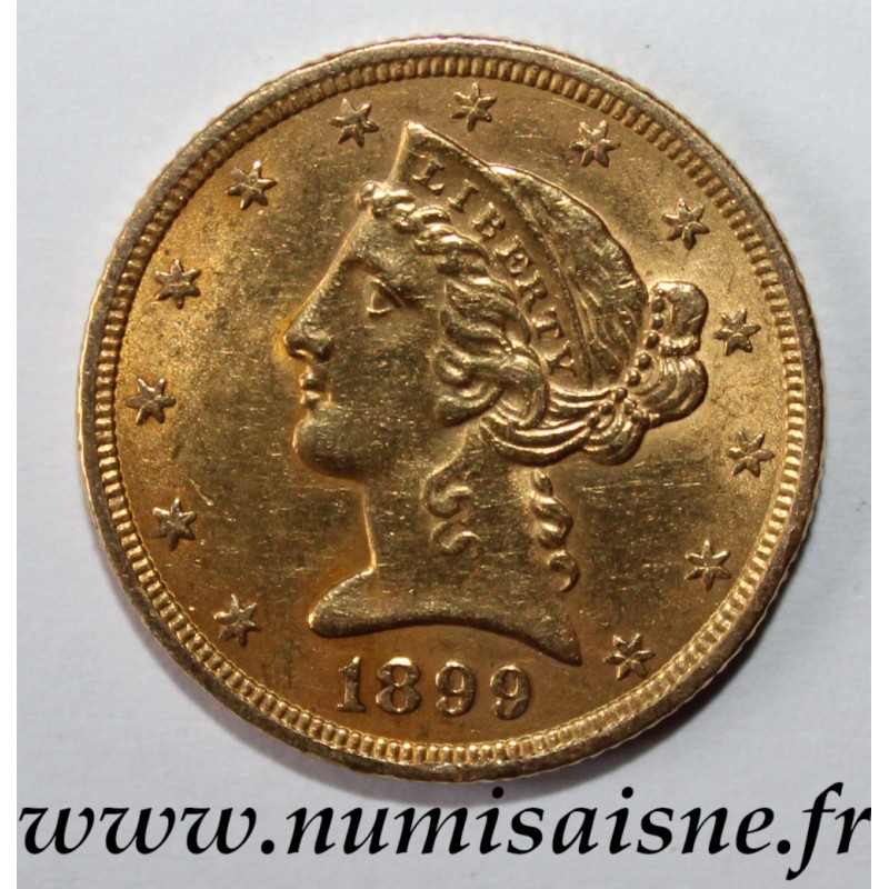 VEREINIGTE STAATEN - KM 101 - 5 DOLLAR 1899 - Philadelphia - GOLD