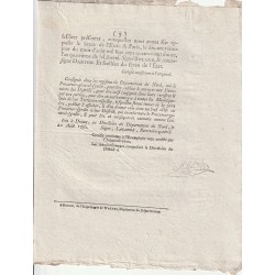 OLD DOCUMENT - LAW OF AUGUST 19, 1792 - DOUAI - SIGNED LAGARDE