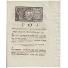 OLD DOCUMENT - LAW OF JULY 8, 1792 - REPLACEMENT OF GENERAL OFFICERS - BY LOUIS XVI AND DEJOLY