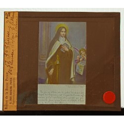 Photographic plate - Saint Thérèse - From the painting by Céline