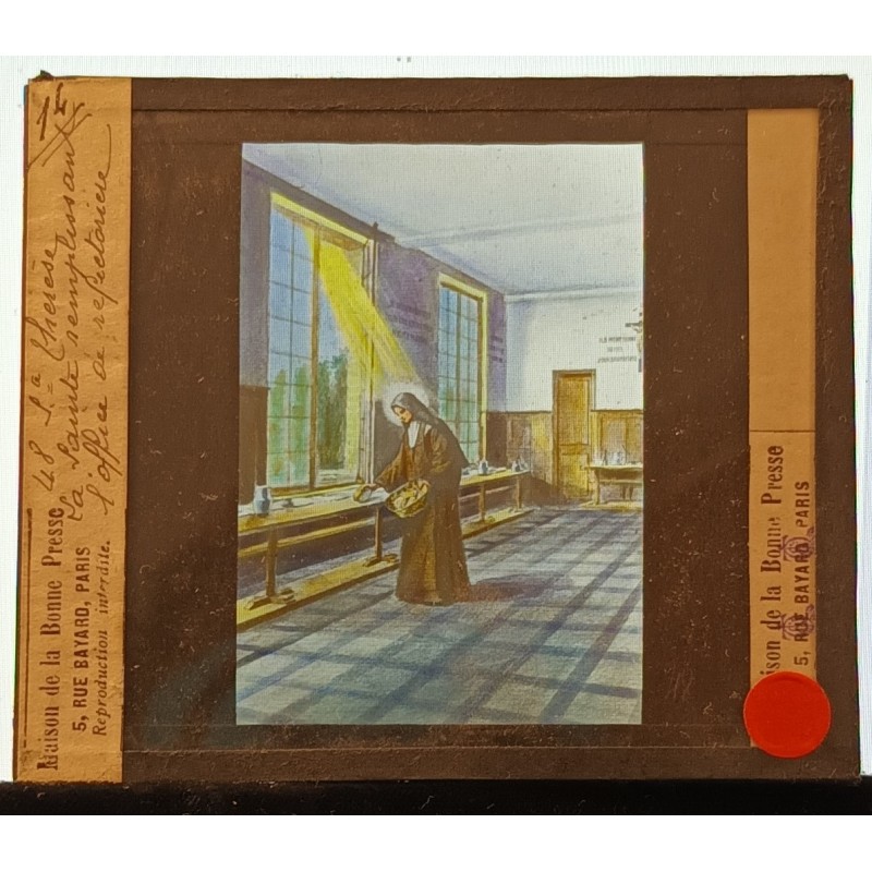 Photographic plate - Saint Thérèse of Lisieux fulfilling the office of refectory