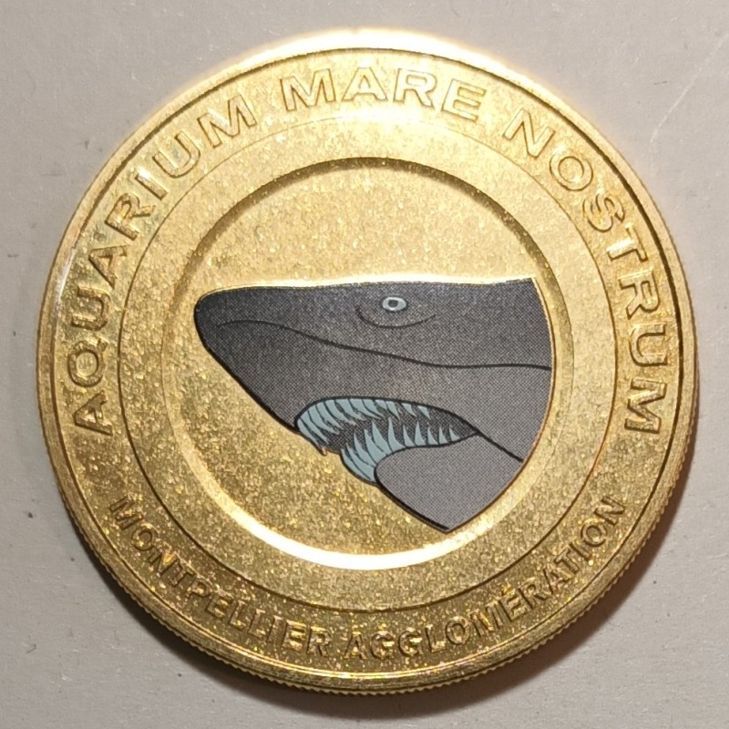 Komitat 34 - MONTPELLIER - AQUARIUM MARE NOSTRUM - HAI  - Monnaie de Paris - 2014 – FARBIERT