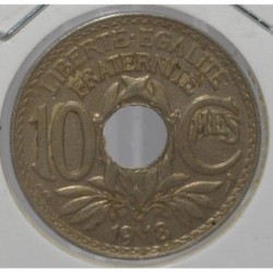 FRANCE - KM 866a - 10 CENTIMES 1918 - TYPE LINDAUER