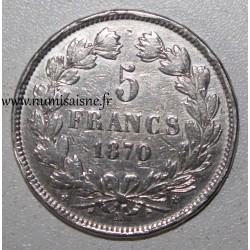 FRANKREICH - KM 818 - 5 FRANCS 1870 K - Bordeaux - CERES - M um 2h