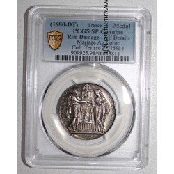 HOCHZEITSMEDAILLE – „CHRISTLICHE EHE“ – TERISSE -KOLLEKTION – 1880 - PCGS GENUINE