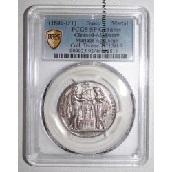 MÉDAILLE DE MARIAGE - 'MARIAGE CHRÉTIEN' - COLLECTION TERISSE - 1880 - PCGS GENUINE