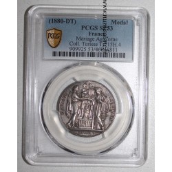 HOCHZEITSMEDAILLE – „CHRISTLICHE EHE“ – TERISSE -KOLLEKTION – PCGS SP 53