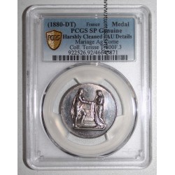 HOCHZEITSMEDAILLE - 1880 - TERISSE KOLLEKTION - PCGS SP GENUINE