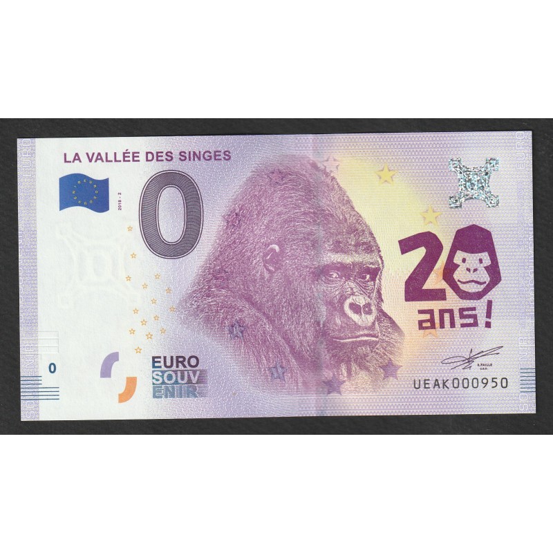 FRANCE - County 86700 - ROMAGNA - THE VALLEY OF THE MONKEYS - 20 YEARS - 2018-2 - GORILLA