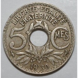 FRANCE - KM 875 - 5 CENTIMES 1930 - TYPE LINDAUER