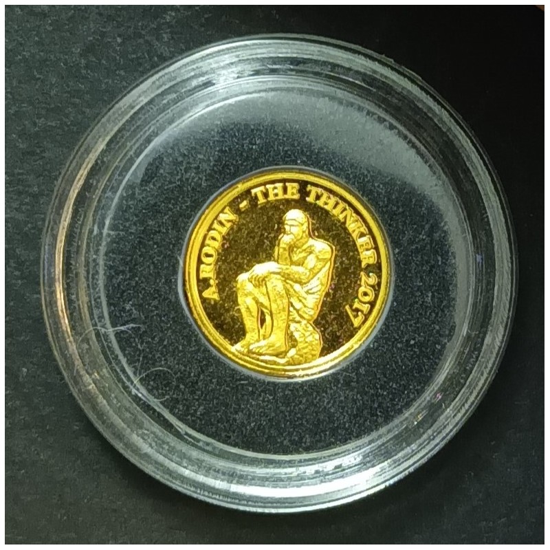 IVORY COAST - KM 156 - 100 CFA FRANCS - 2017 - RODIN'S THINKER - GOLD - 095704