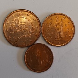 SAN MARINO - 1 - 2 - 5 CENT...