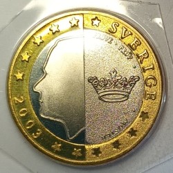 SCHWEDEN - X Pn7 - 1 EURO 2003 - GALEEREN - PROBEMÜNZE