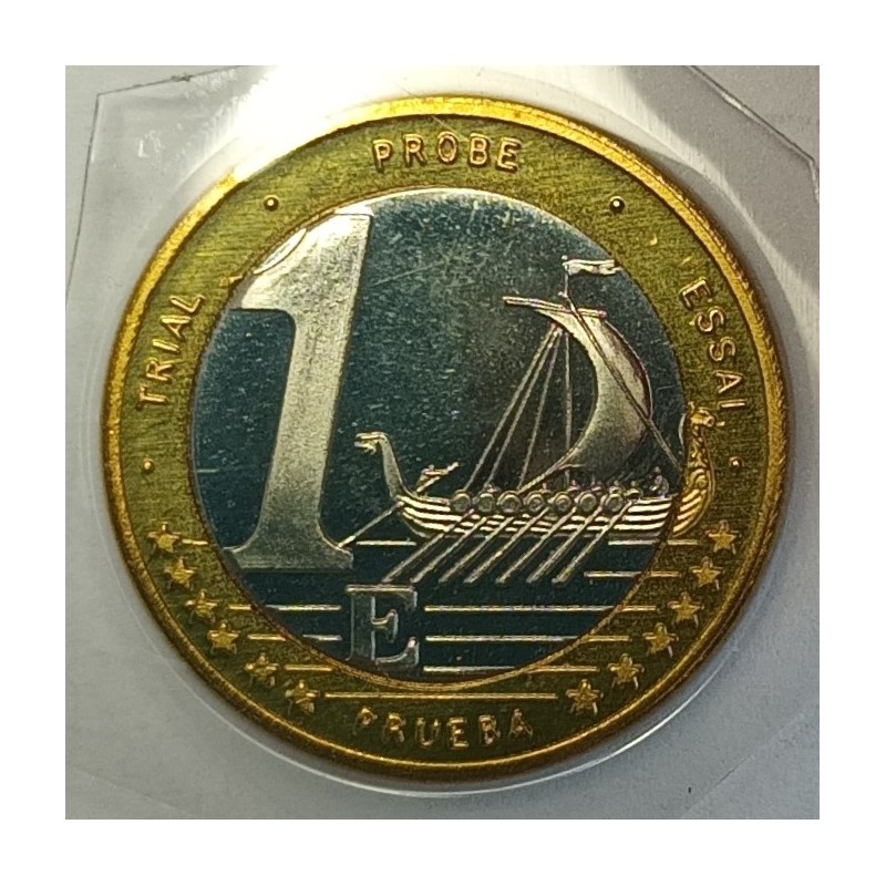 SWEDEN - X Pn7 - 1 EURO 2003 - GALLEY - TRIAL COIN