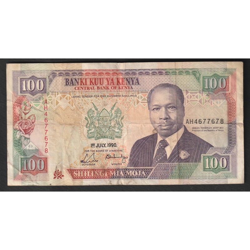 KENYA - PICK 27 b - 100 SHILLINGS - 01/07/1990