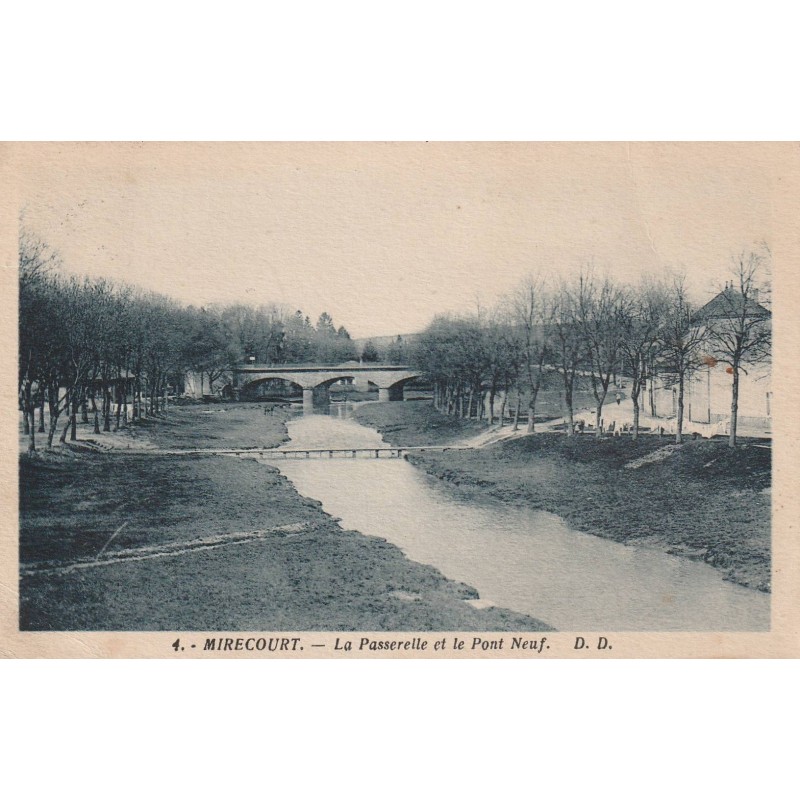 88500 - MIRECOURT - LA PASSERELLE ET LE PONT NEUF