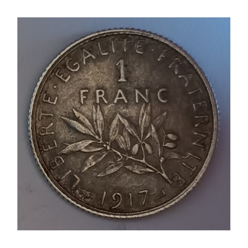 FRANKREICH - KM 844 - 1 FRANC 1917 - TYP SAMÄNN