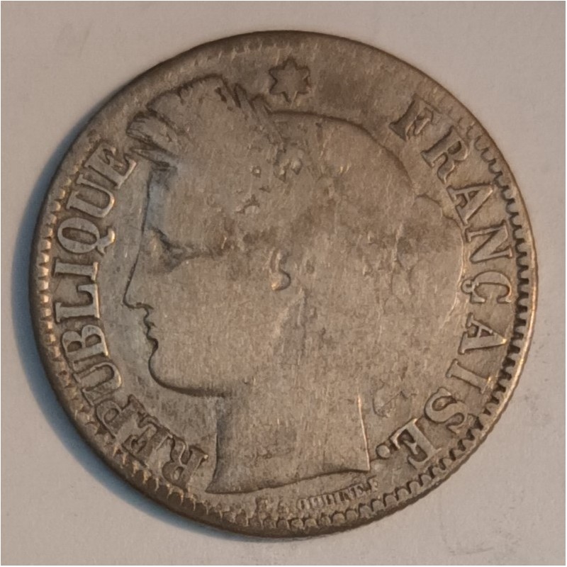 FRANKREICH - KM 816 -2 FRANCS 1870 – k – CERÈS-TYP – OHNE LEGENDE