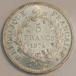 FRANKREICH - KM 820 - 5 FRANCS 1874 A Paris TYPE HERCULE