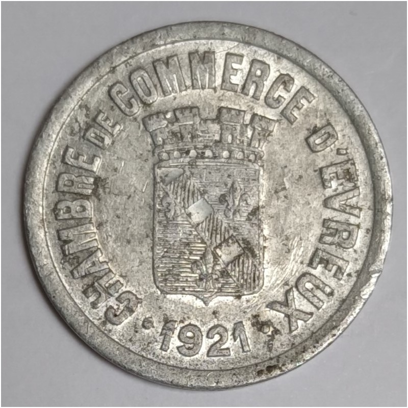 FRANCE - 27 - EVREUX - 10 CENTIMES 1921 - CHAMBRE DE COMMERCE