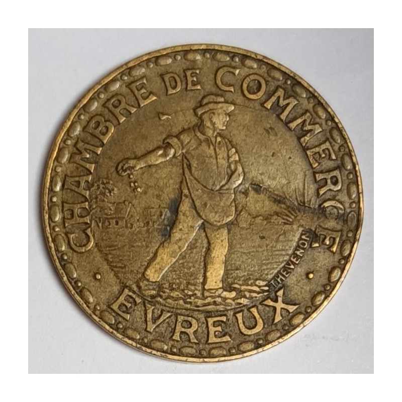 FRANCE - 27 - EVREUX - 1 FRANC 1922 - CHAMBRE DE COMMERCE - El.Mon.10.5