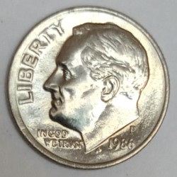 ETATS UNIS - KM 195a - 1 DIME 1986 P - Philadelphie - FRANKLIN ROOSEVELT