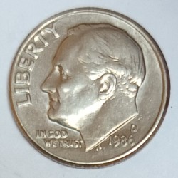 VEREINIGTE STAATEN - KM 195 - 1 DIME 1986 D - Denver - ROOSEVELT